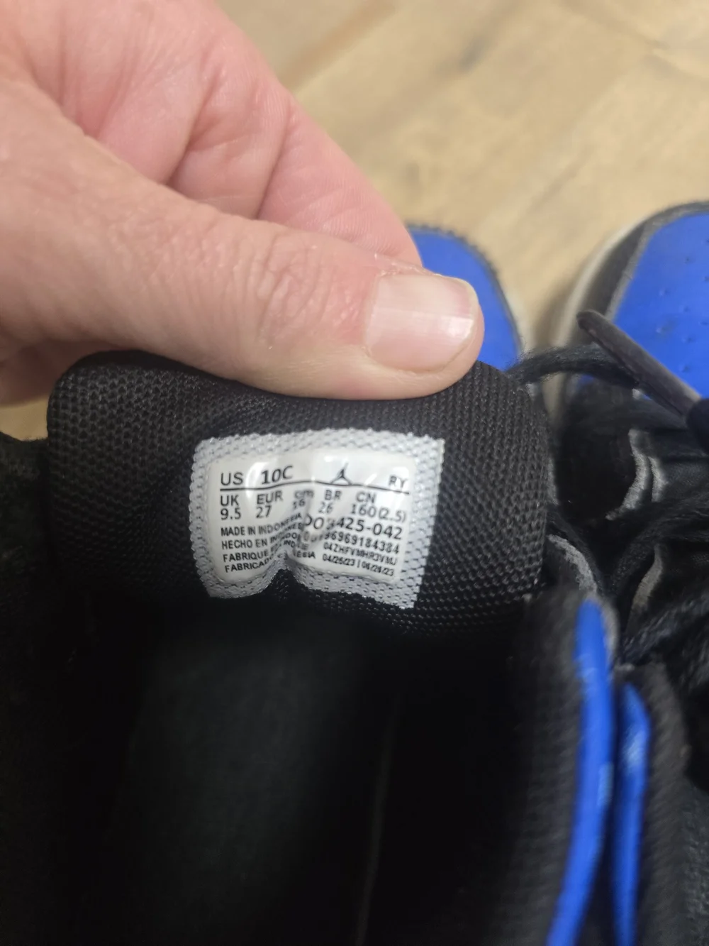 Nike Mid Kids Black and Royal Blue High-Top Sneakers